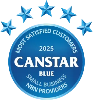 Most Satisfied Customers - Small Business NBN Provider 2025, Canstar Blue