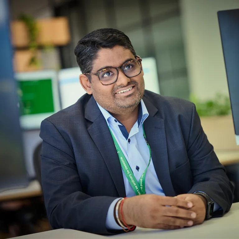 People in a meeting talking